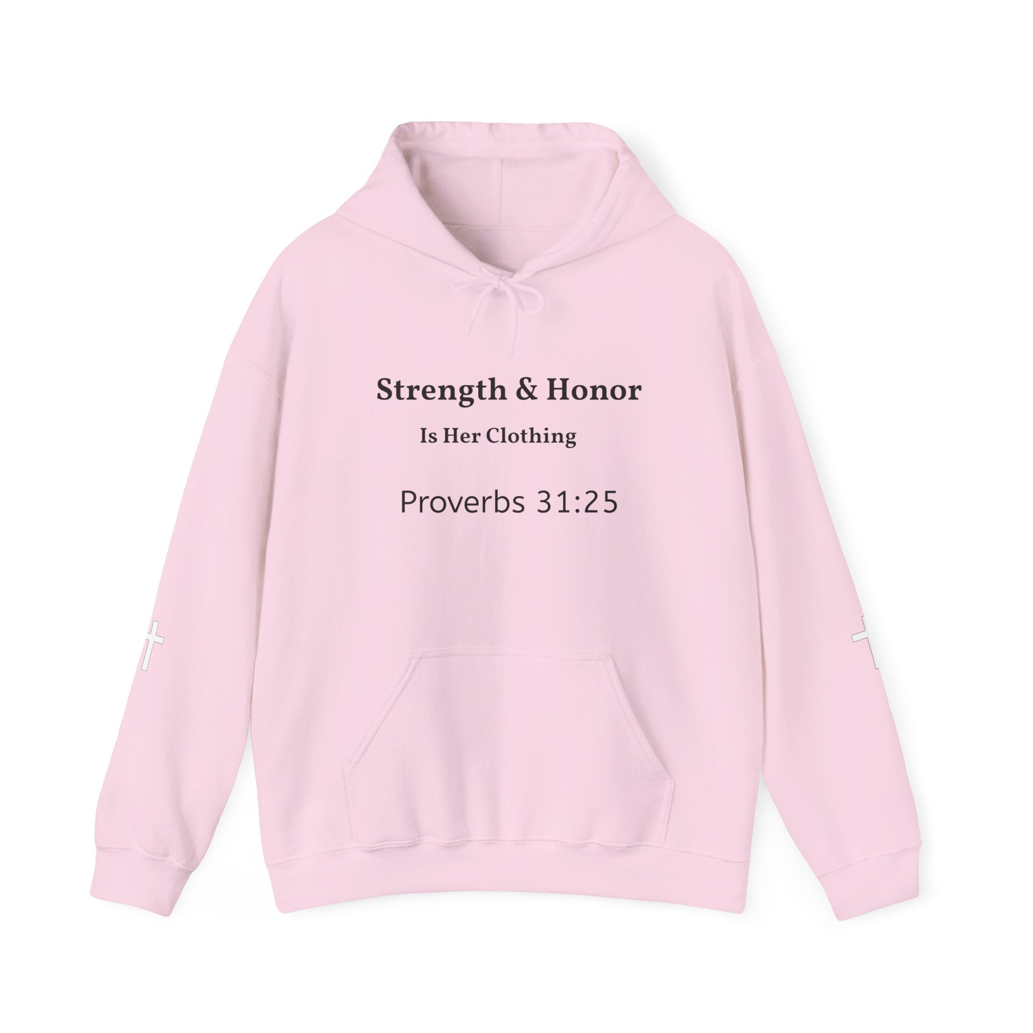 Strength & Honor Proverbs 31:25 Christian Hoodie – Women’s Faith Sweatshirt