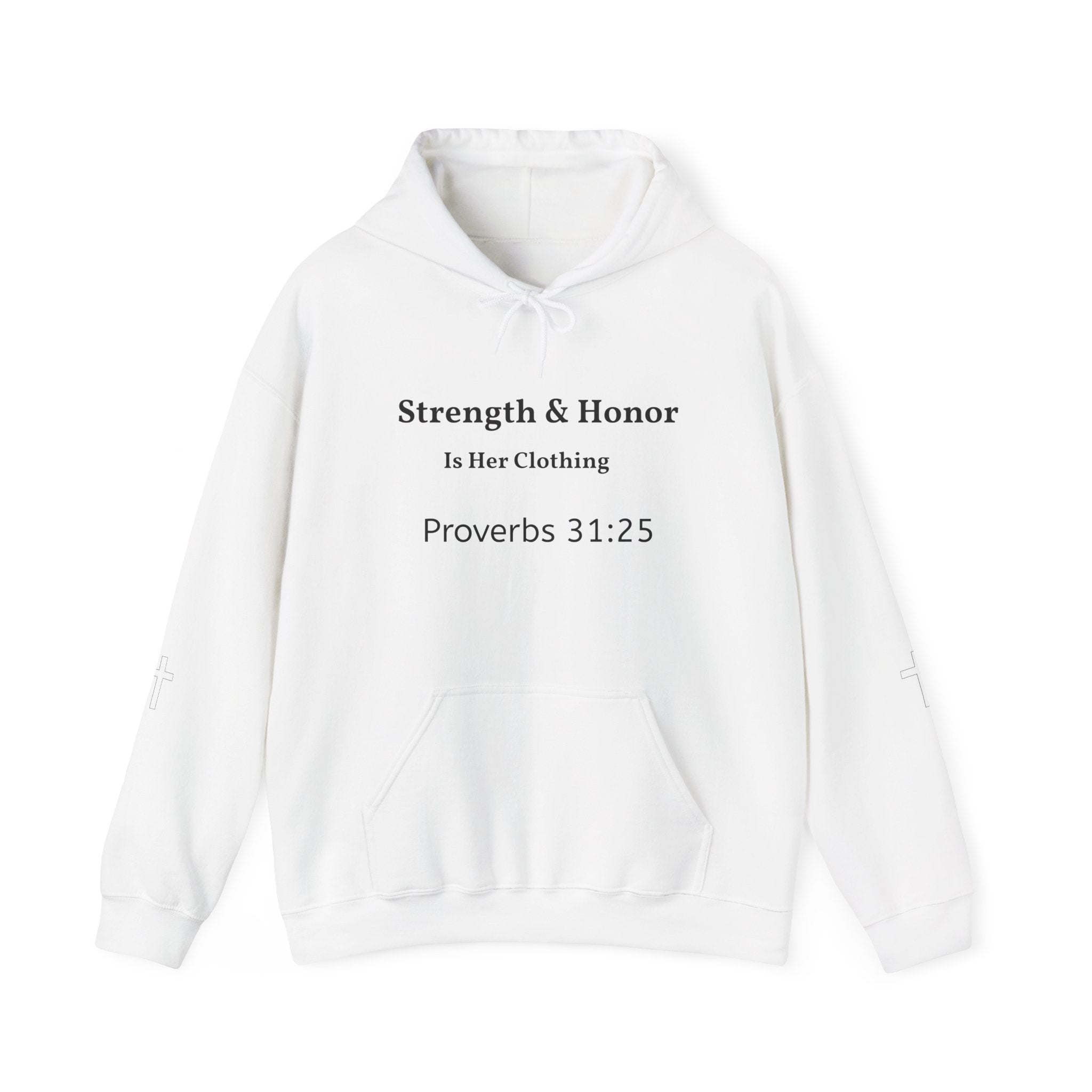 Strength & Honor Proverbs 31:25 Christian Hoodie – Women’s Faith Sweatshirt