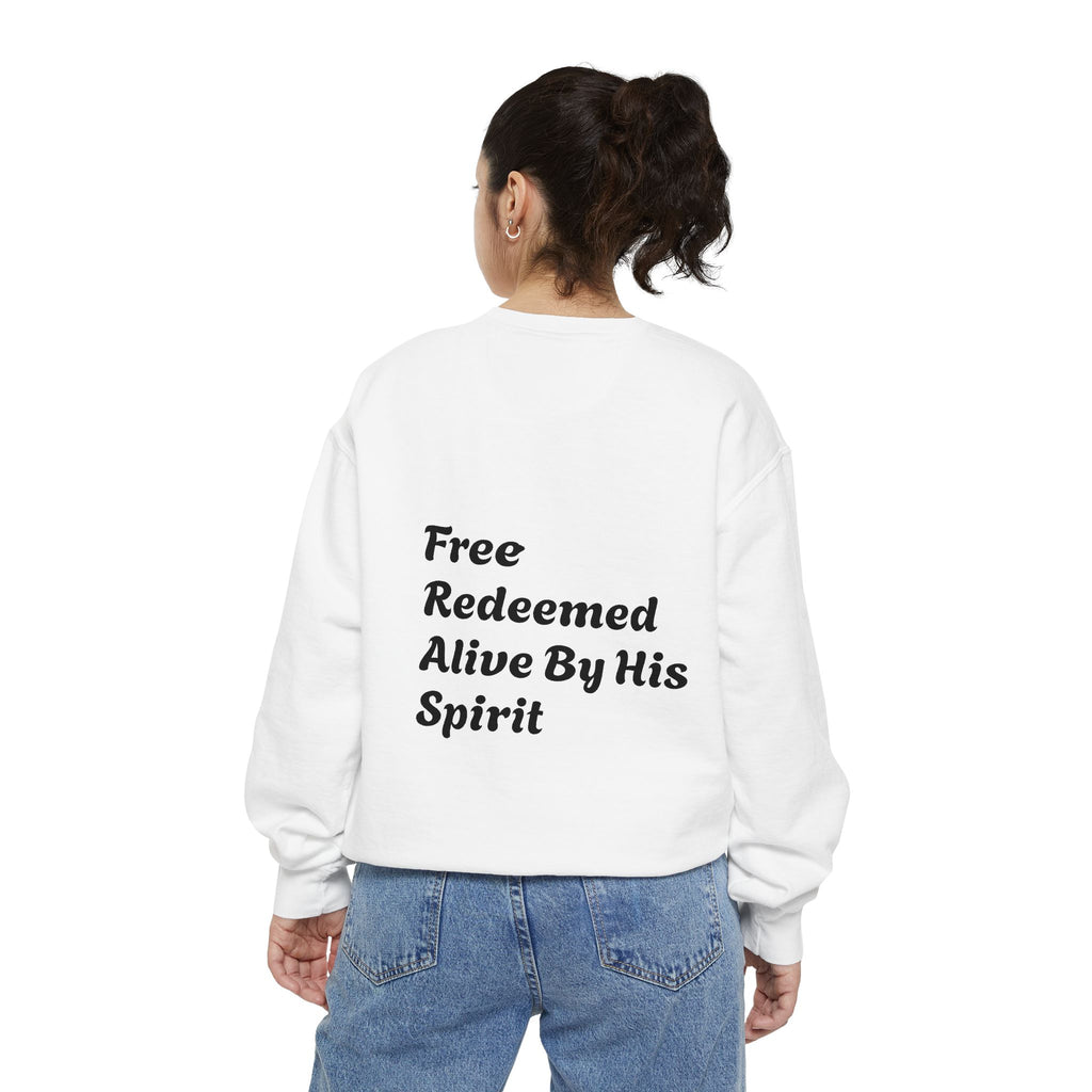 Christian Sweatshirt — "Jesus Became Crushed For You" Inspirational Crewneck