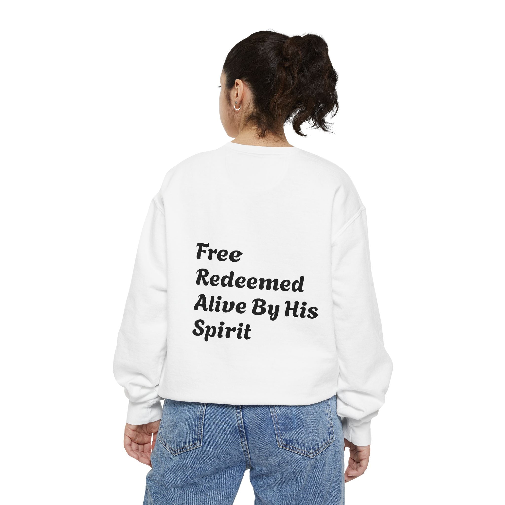 Christian Sweatshirt — "Jesus Became Crushed For You" Inspirational Crewneck
