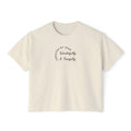 Boxy Tee — “Created by God, Wonderfully & Fearfully” Psalm 139:14 Christian Tee