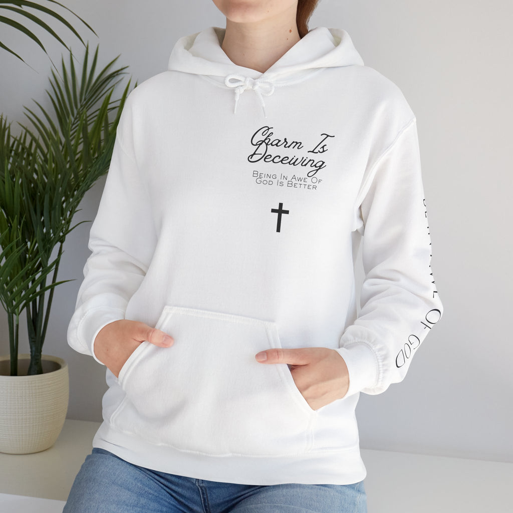 Charm Is Deceptive Hoodie — Proverbs 31:30 Scripture Faith Pullover