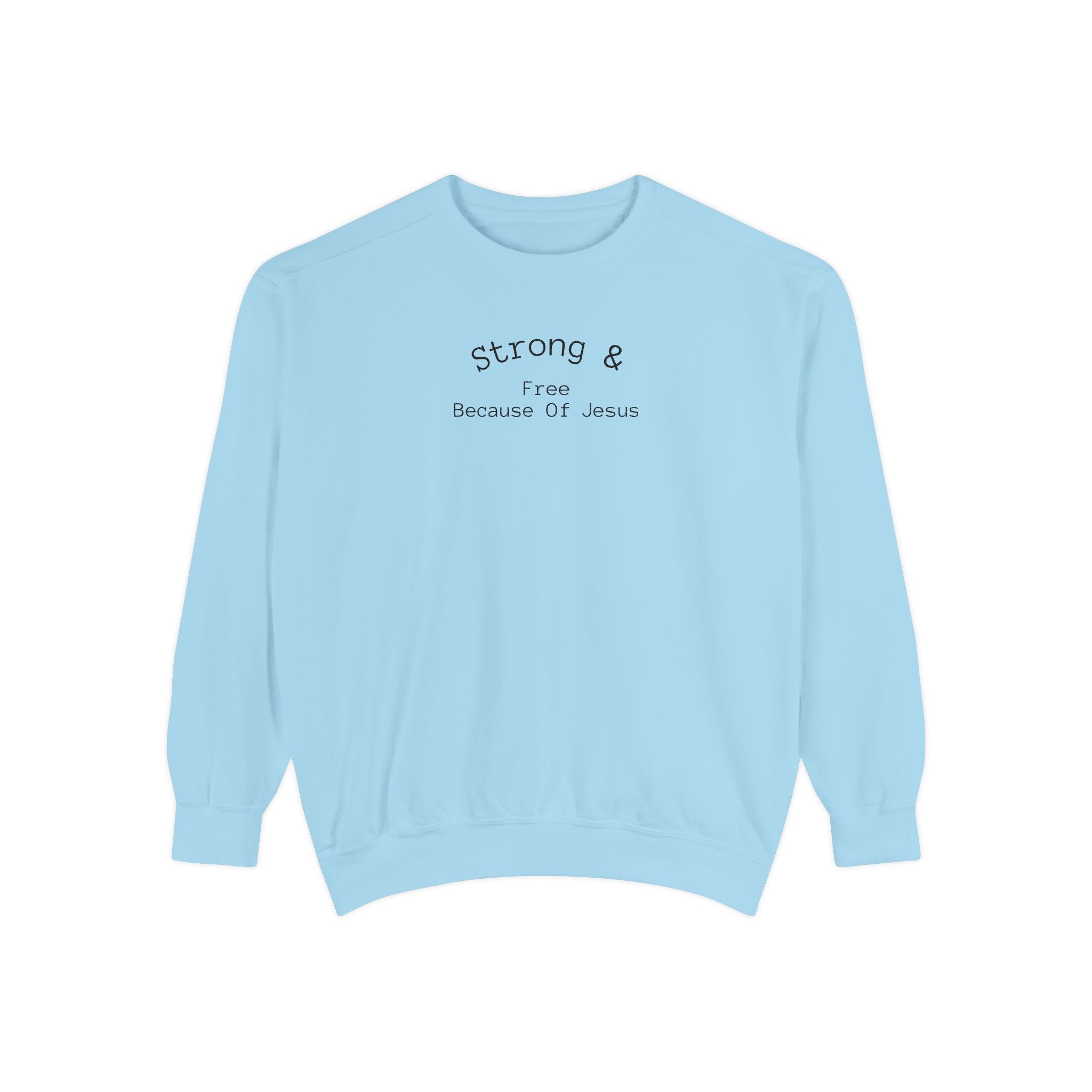Sweatshirt — "Strong & Free" Christian Proverbs 31:25 Floral Crewneck