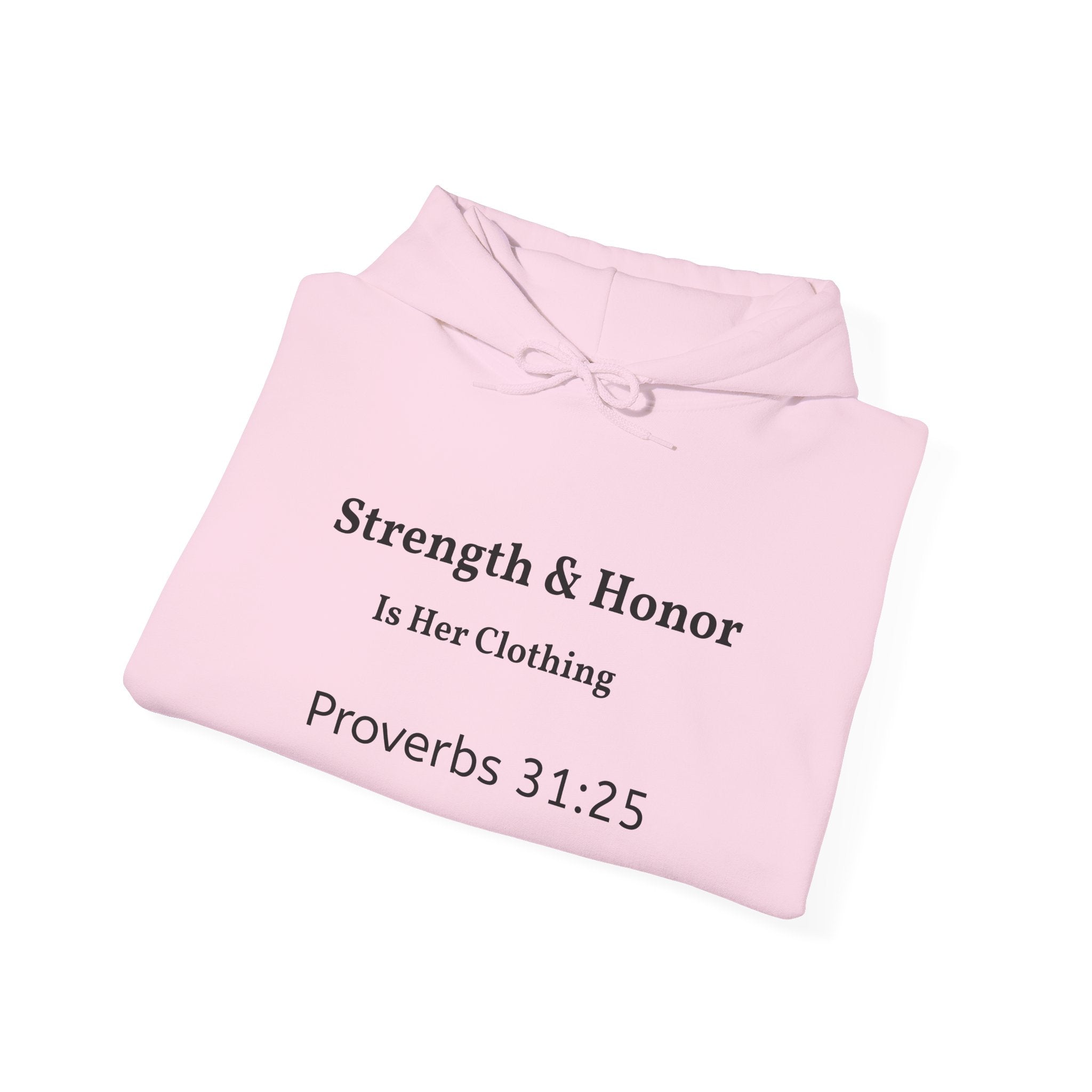 Strength & Honor Proverbs 31:25 Christian Hoodie – Women’s Faith Sweatshirt