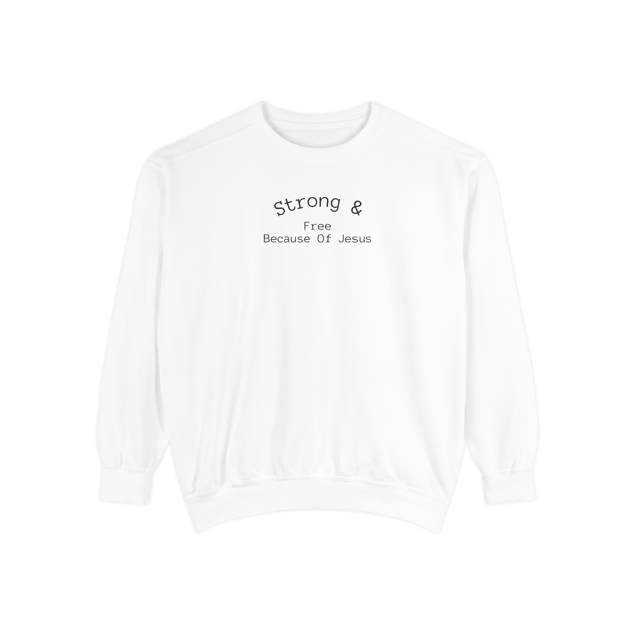 Sweatshirt — "Strong & Free" Christian Proverbs 31:25 Floral Crewneck
