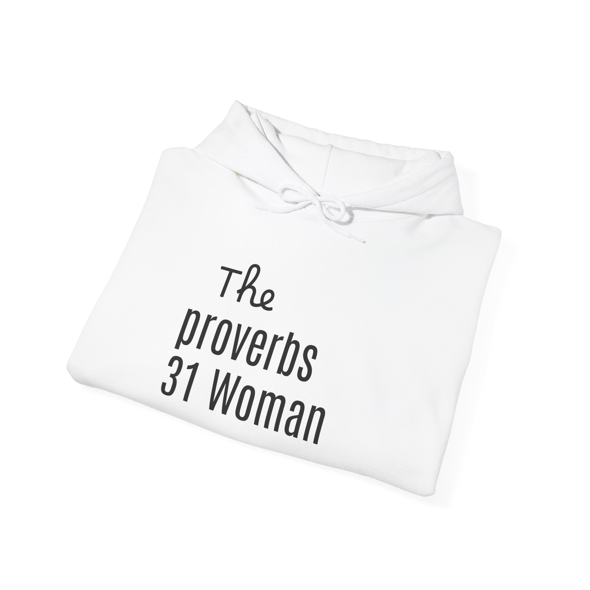 Proverbs 31 Woman Hoodie — Heart Elbow Patch Christian Sweatshirt