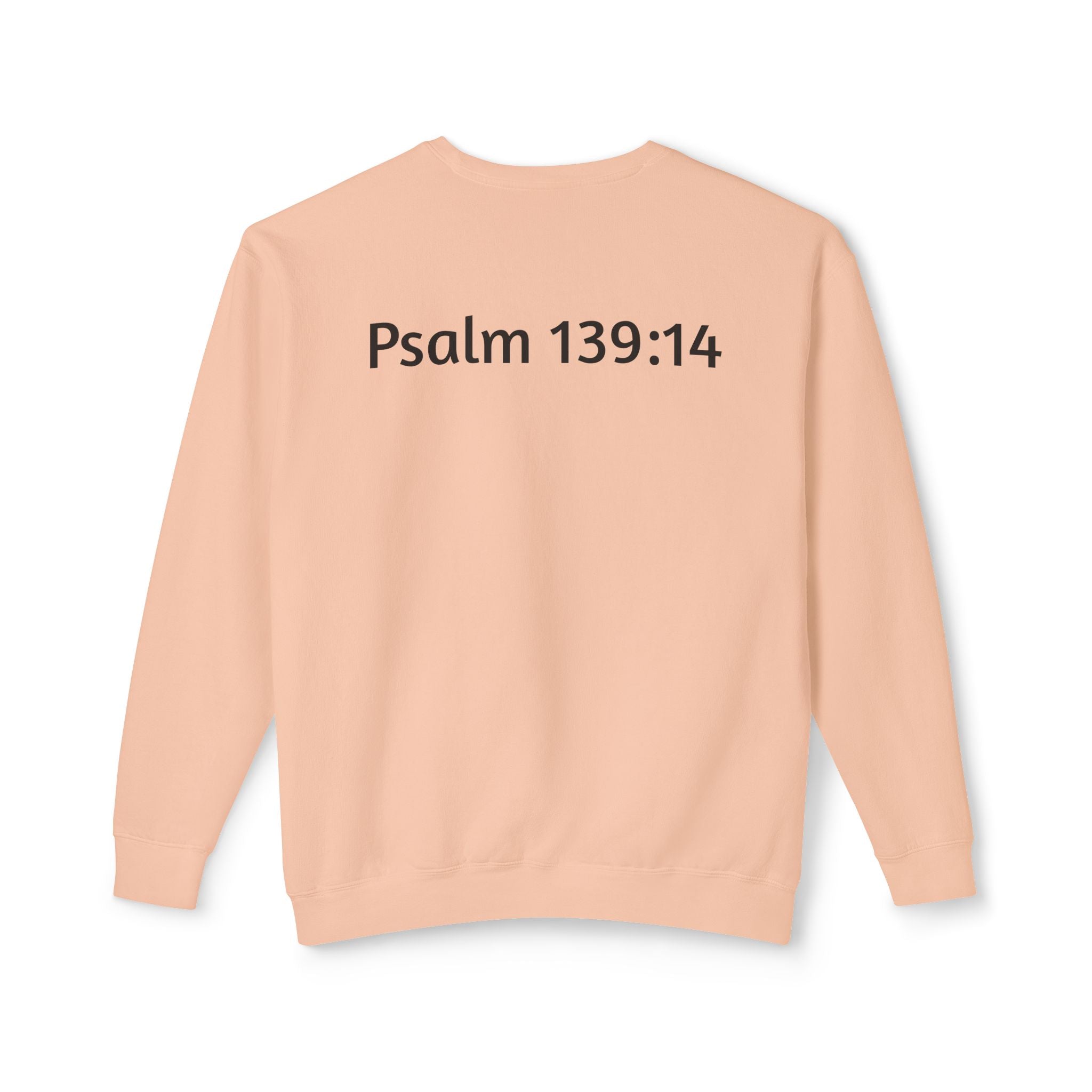 Crewneck Sweatshirt — "Created by God, Wonderfully & Fearfully" (Psalm 139:14)
