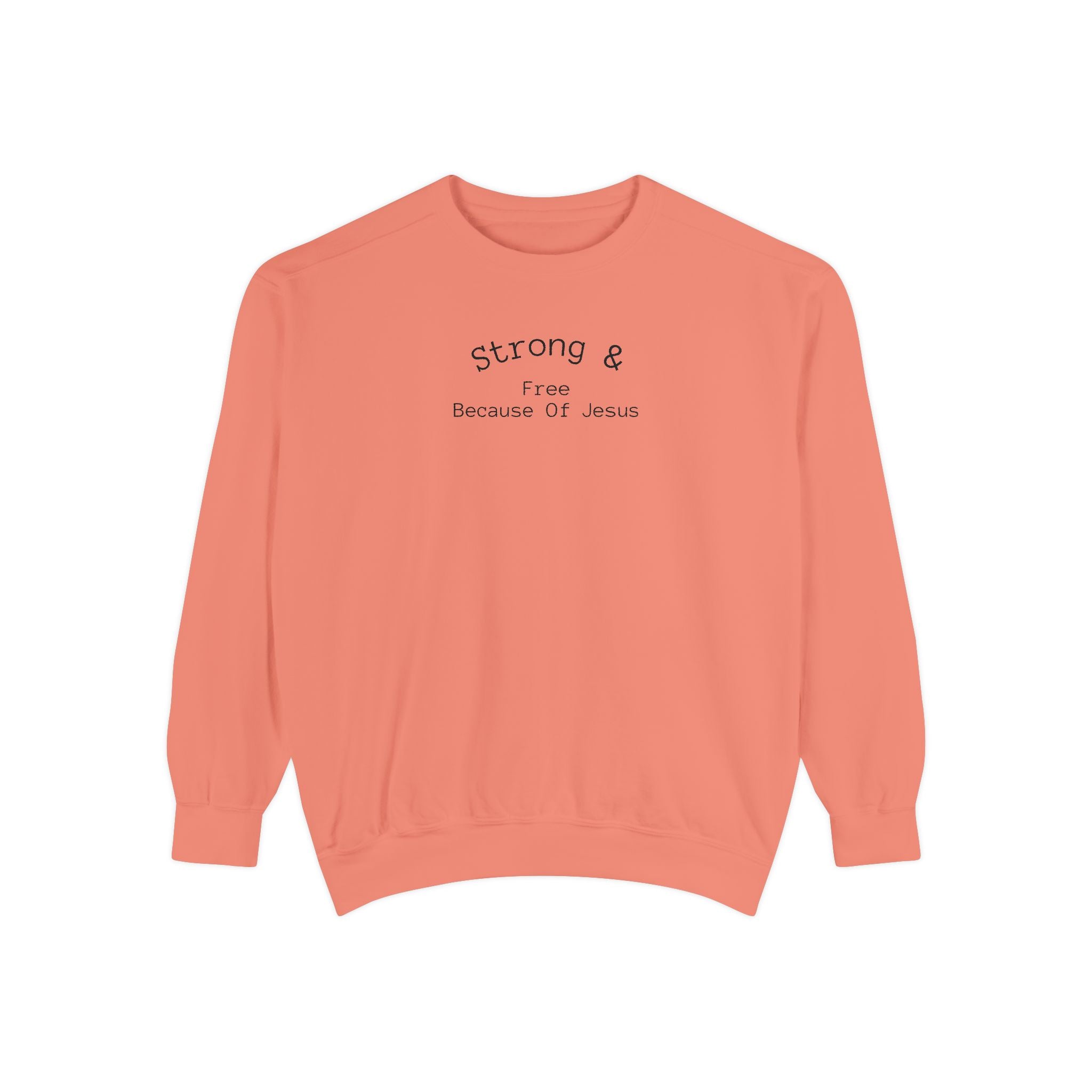 Sweatshirt — "Strong & Free" Christian Proverbs 31:25 Floral Crewneck