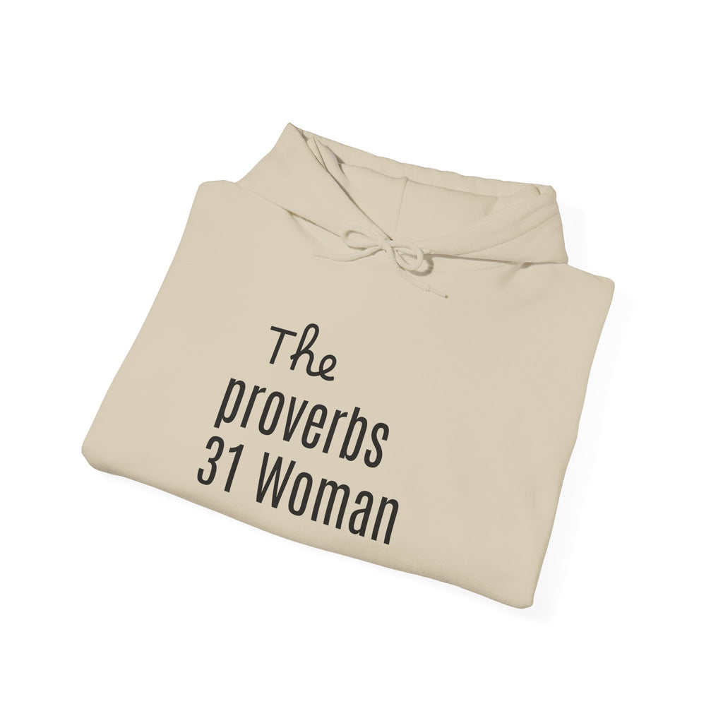 Proverbs 31 Woman Hoodie — Heart Elbow Patch Christian Sweatshirt